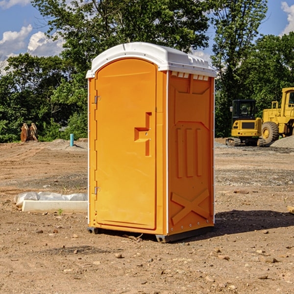 how often are the porta potties cleaned and serviced during a rental period in North Fork